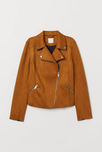 Tan suede biker jacket