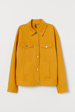 Dark yellow cropped denim jacket